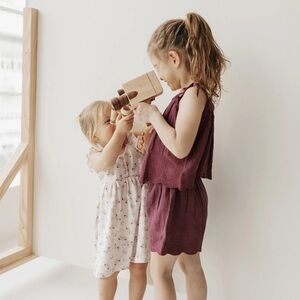 NWT Jamie Kay Muslin Organic Cotton Quinn Short Grape Purple 4 Years